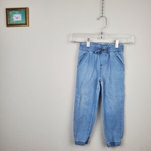 Kids Light Blue Elastic Waist Pants